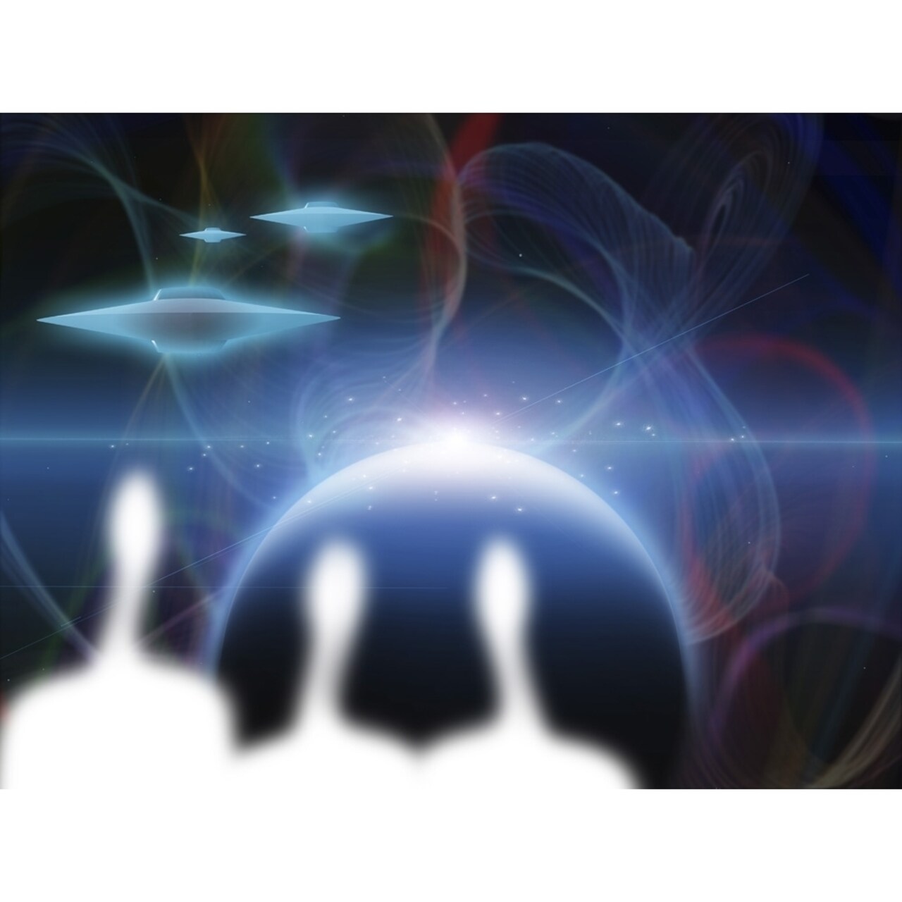 Aliens And Alien Planet With Ships Poster Print By Bruce Rolff/Stocktrek Images